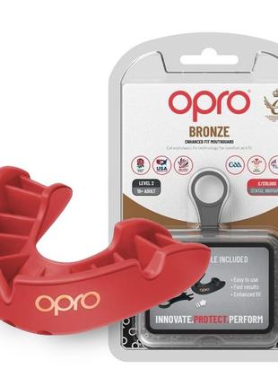 Капа для бокса защитная боксерская защита для единоборств opro bronze детская red ku-22