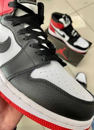 👟 nike air jordan 1 red / white 7