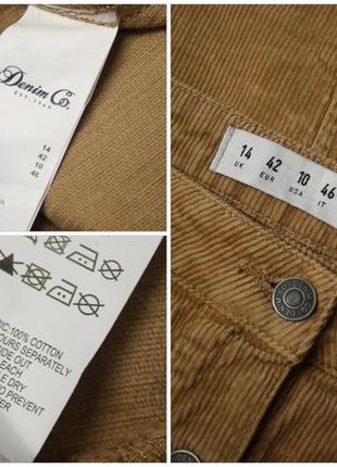 Акция 1+1=3! брендовая вельветовая юбка трапеция "denim co". размер uk14/eur42.7 фото