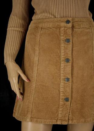 Акция 1+1=3! брендовая вельветовая юбка трапеция "denim co". размер uk14/eur42.2 фото