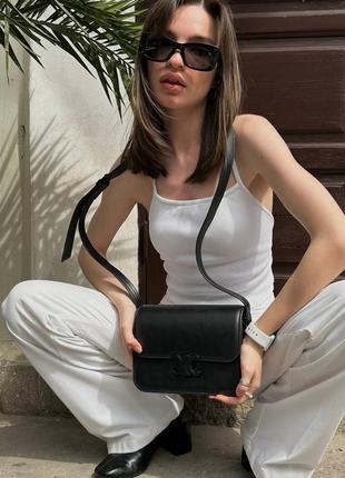 Модна жіноча сумка  celine lux black 23*17*710 фото