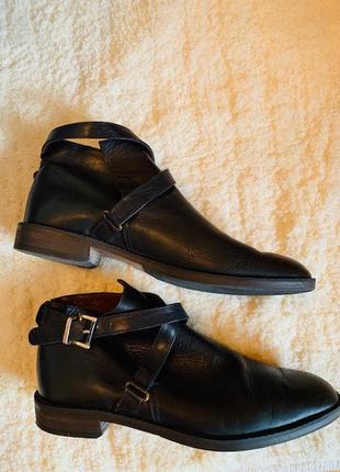 Брендовые кожаные ботинки duccio del duca milano, оригинал, италия, р-р 38