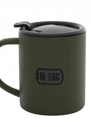 M-tac термокухоль з кришкою 280 мл олива термокухоль з нержавіючої сталі / хакі стильна термочашка