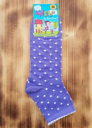 Шкарпетки для дівчинки "горошок", розмір 24 / 10-12 років