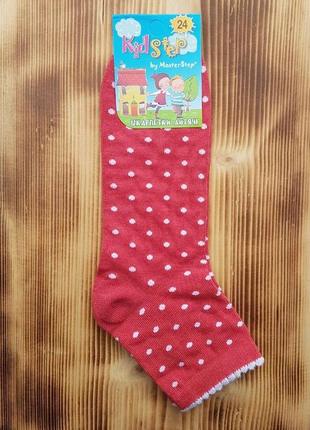 Шкарпетки для дівчинки "горошок", розмір 24 / 10-12 років