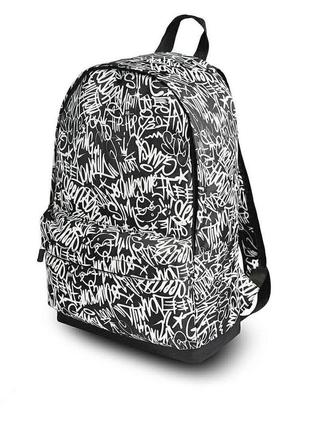 Чорний рюкзак з принтом graffiti6 фото