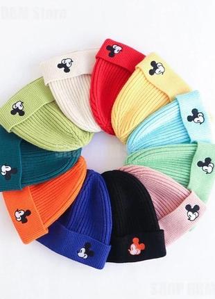 Шапка шапочка дитяча на дівчинку з міккі маусом