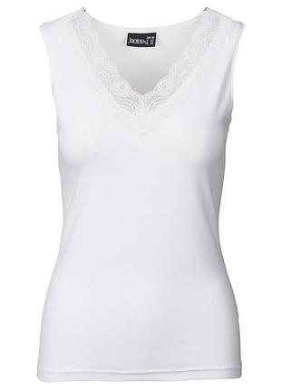 Нова котонова майка з мереживом хл від janina,німеччина