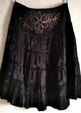 Изысканная женская юбка, zion, черного цвета, 42 размер.
