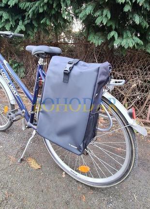 Велосумка на багажник trizand 21203 велосипедна сумка для велосипеда водонепроникна універсальна великий об'єм 15 л польща!4 фото