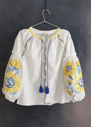 Вишиванка з соняшниками 🌸 вишита блуза 🌸
