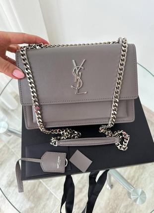 Женская кожаная сумка в стиле Yves Saint Laurent