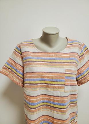 Шикарна брендова льняна блузка вільного фасону3 фото