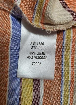 Шикарна брендова льняна блузка вільного фасону7 фото
