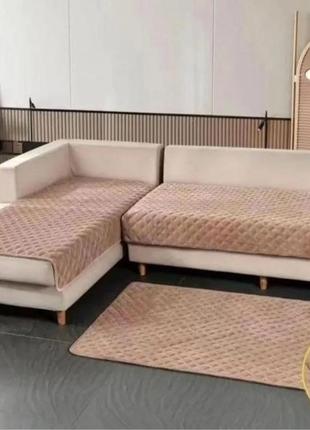 Качественный велюровый дивандек/покрывало на диван и кресло 3 шт 90*160/210