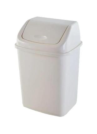 Клапанное ведро с крышкой алеана белое для утилизации мусора для домашнего использования