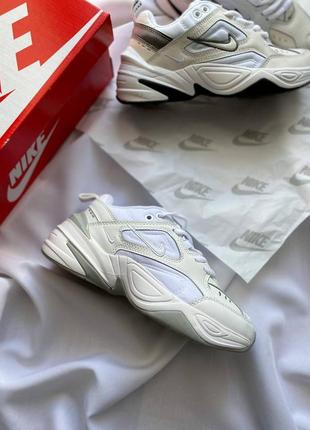 Женские кроссовки nike m2k tekno white найк техно9 фото