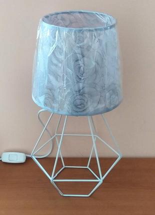Настільна лампа світильник нічник з абажуром