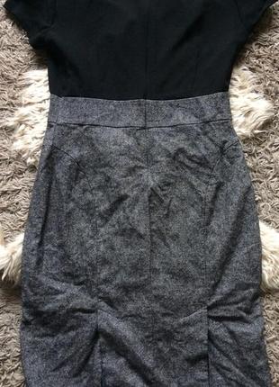 Классическое платье из шерсти и хлопка с бантиком2 фото