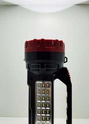 Ліхтар-прожектор переносний акумуляторний panther pt-7747, 24led + 22 світлодіоди smd, usb, 4 v 1500 mah для освітлення7 фото