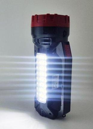 Ліхтар-прожектор переносний акумуляторний panther pt-7747, 24led + 22 світлодіоди smd, usb, 4 v 1500 mah для освітлення8 фото
