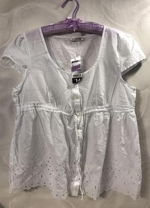 Нежная блуза с прошвой 16 размер