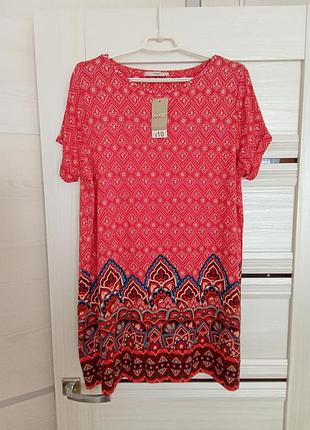 Брендовое новое вискозное платье-туника р.18-20.