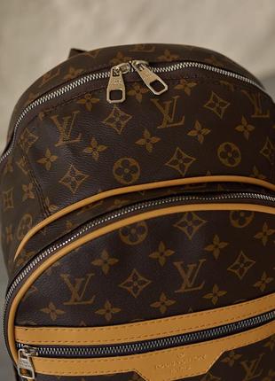 Рюкзак класичний міський louis vuitton шкіряний коричневий4 фото