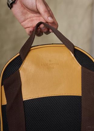 Рюкзак класичний міський louis vuitton шкіряний коричневий5 фото