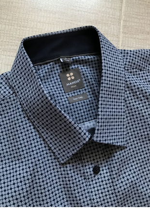 Шикарная рубашка швейцарского бренда, manor man easy care. l ворот 41/42