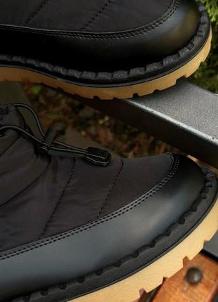 Дутики черевики зимові з хутром чорні і бежеві4 фото