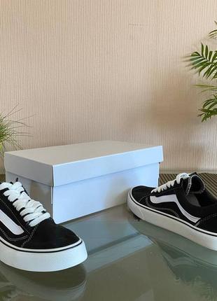 Кросівки чоловічі vans old skool black (черно-белые)2 фото