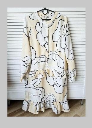 Мега шикарное дорогое нарядное миди платье с воланами selectdet2 фото