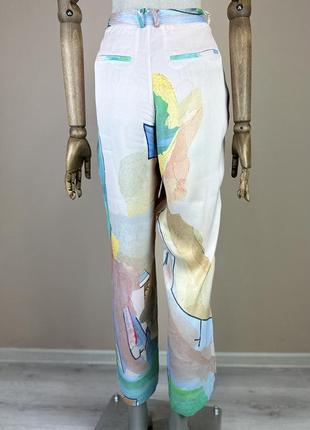 Postyr брюки брюки брюки летняя ручная роспись принт шелковый премиум9 фото