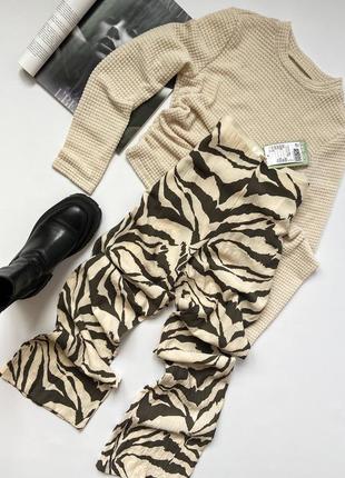 ▫️штанишки в зебровый принт h&amp;m