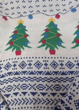 Новогодний свитер мигающий светящийся орнамент xl5 фото