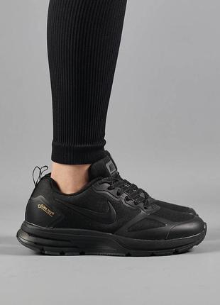 Женские кроссовки nike найк черные спортивные термо на флисе с резиновым протектором