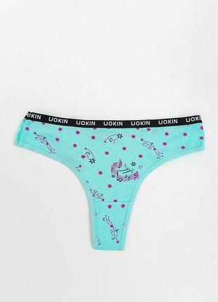 Труси жіночі стринги, колір м'ятний, 131r3980