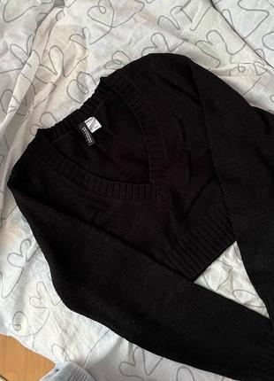 Вʼязаний укорочений топ h&amp;m