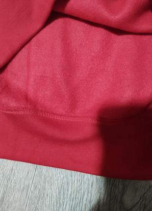 Чоловічий червоний теплий світшот/пластик/кофта/жовтогарячий одяг/645/ premium/4 фото