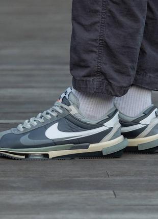 Кросівки nike cortez x sacai 4.0 grey