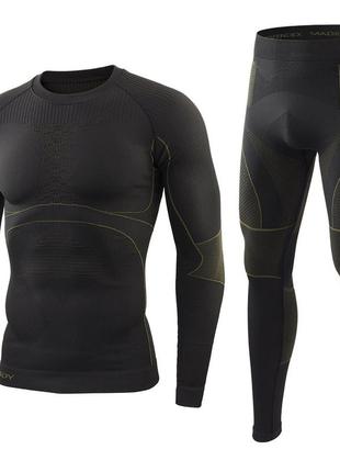 Термобелье мужское lesko a202 black 2xl высокоэластичное нижнее белье для сохранения тепла осень-зима3 фото