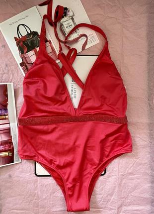 Суцільний купальник зі стразами victoria’s secret оригінал