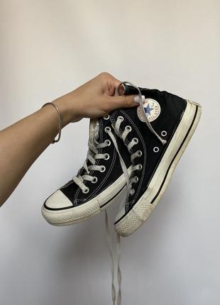 Черные высокие кеды конверсы converse