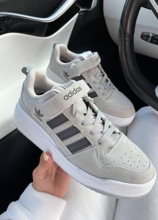 Кросівки adidas forum beige black4 фото