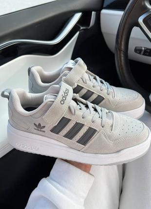 Кросівки adidas forum beige black5 фото