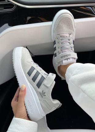 Кросівки adidas forum beige black3 фото