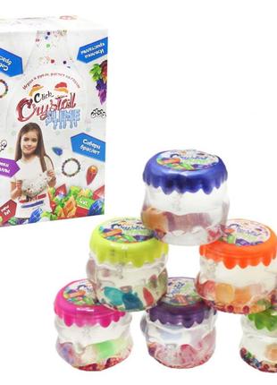 Вязкая масса, слайм, лизун "crystal slime" cs-01-01u, 60г в баночке