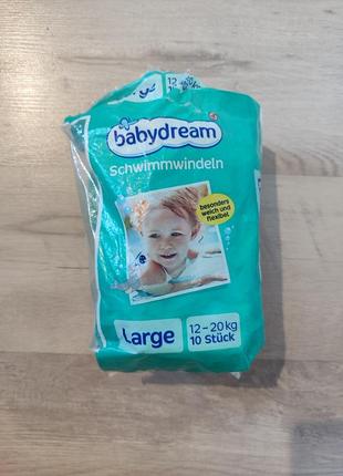 Трусики подгузники для плавания babydream schwimmwindeln large 12-20 кг