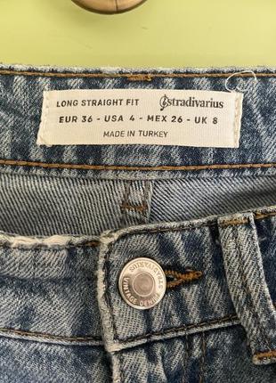 Stradivarius джинси long straight fit5 фото